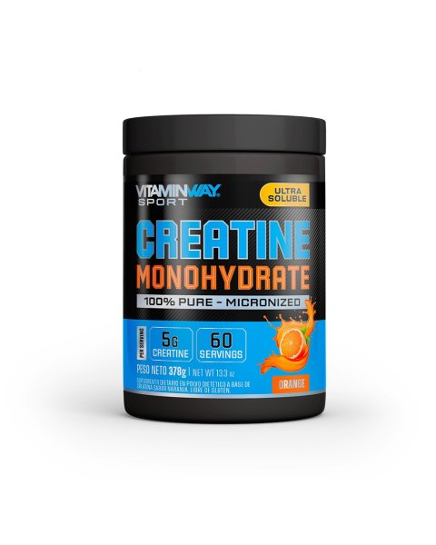 CREATINE MONOHYDRATE 100% PURA MICRONIZADA SABOR NARANJA 300GR