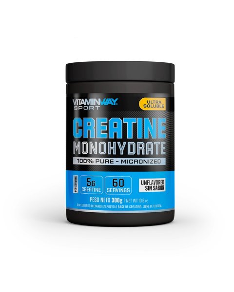 CREATINE MONOHYDRATE 100% PURA MICRONIZADA SIN SABOR 300GR