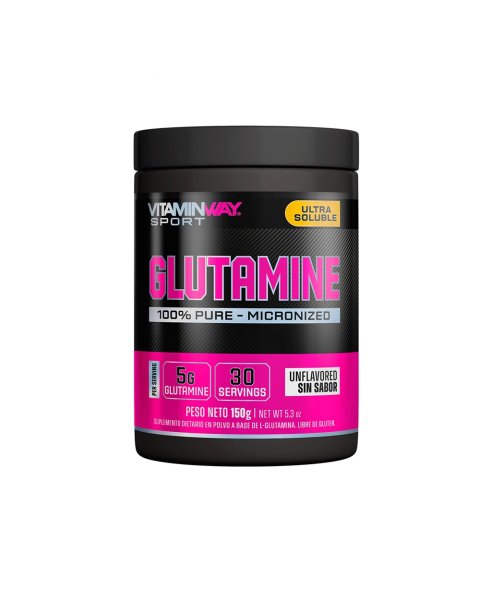 GLUTAMINE 100% PURA MICRONIZADA SIN SABOR 150GR