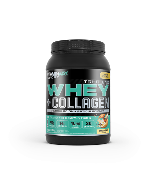 TRI BLEND WHEY + COLLAGEN SABOR VAINILLA 900GR